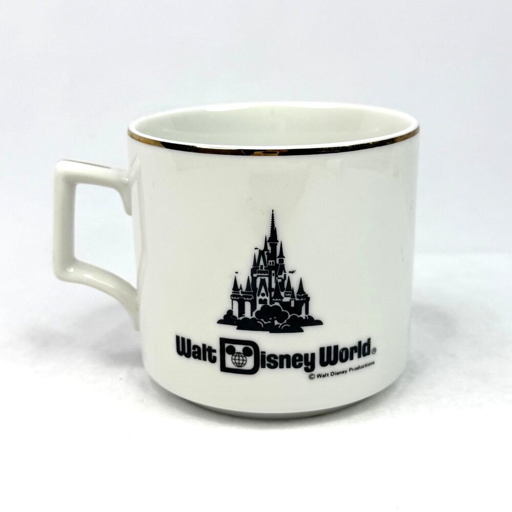 Vintage Walt Disney World White Porcelain Souvenir Mug